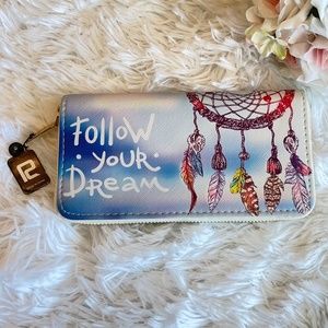 Inspirational Zip Clutch Wallet w/ Dream Catcher